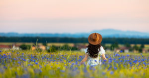 woman in nature recognizing God | Deborah Larson
